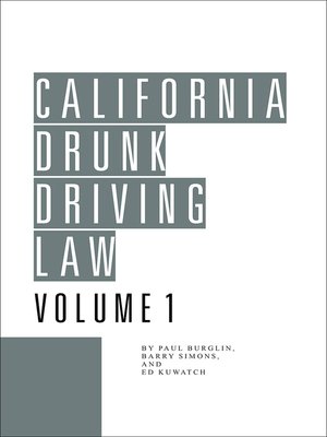 cover image of California Drunk Driving Law